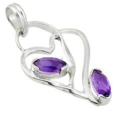 Sterling silver amethyst pendant