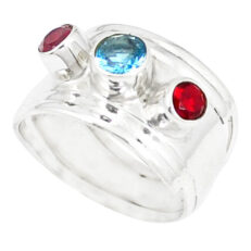 Garnet and topaz ring