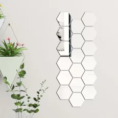 Hexagon Mirror Wall Stickers