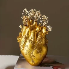 Golden Heart Vase