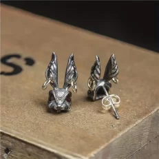 Gothic rabbit earrings