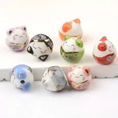 ceramic cat beads