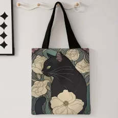 flower and cart art tote bag