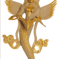 Brass Naga Kanya Statue