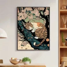 japanese cat in tree