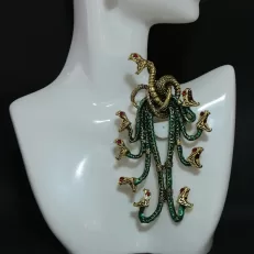 Snake Art Nouveau Brooch
