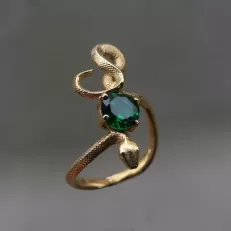 gold snake ring