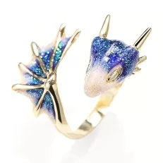 Blue Enamel Dragon
