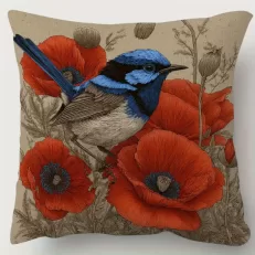 fairy wren cushion